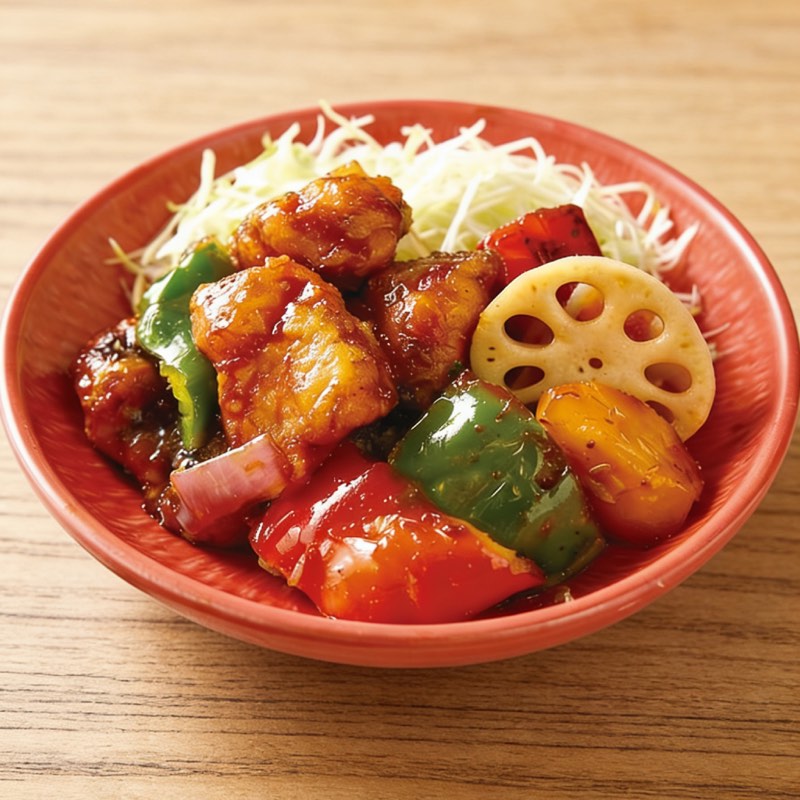 黑醋雞肉野菜